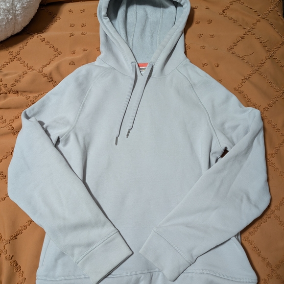 Diadora Light Gray and Coral Hoodie - Picture 2 of 5